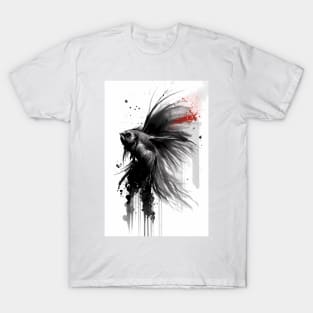 Angel Fish Ink Painting T-Shirt